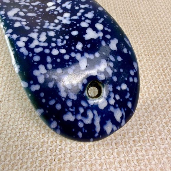 Otogiri “Spackled Goose” Spoon Rest | Navy Speckle | Japan - Picture 9 of 14